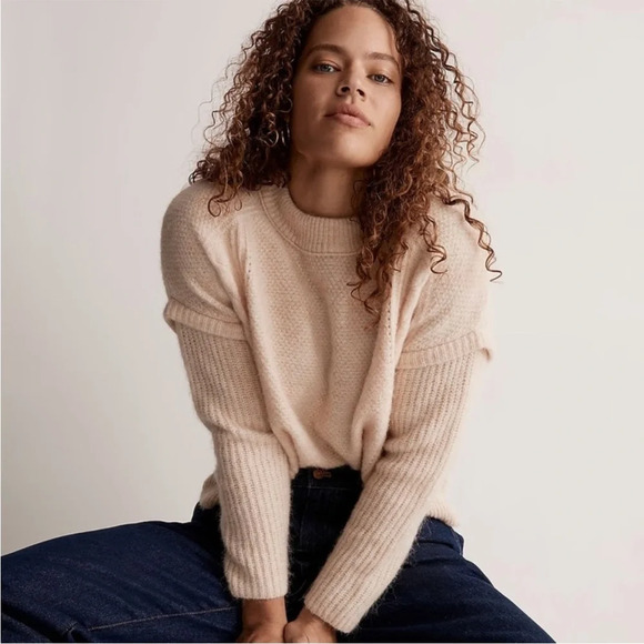 Madewell Cable Havener Pullover Sweater Alpaca wool blend size small - Picture 1 of 16